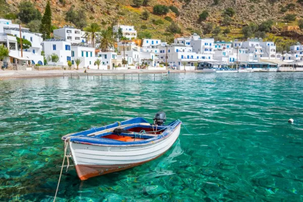 Relax on the clear calm waters of Crete