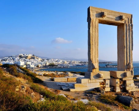 Admire the ruins of a temple on Naxos