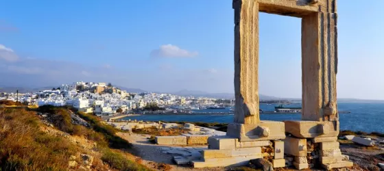 Admire the ruins of a temple on Naxos