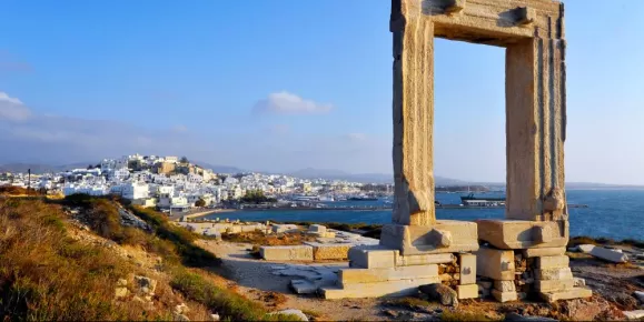 Admire the ruins of a temple on Naxos