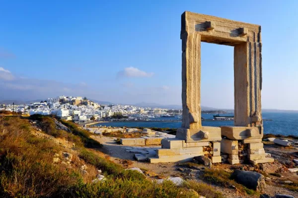 Admire the ruins of a temple on Naxos