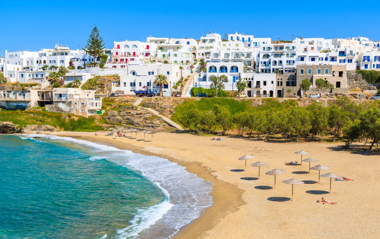 Relax on the sunny beaches of Paros