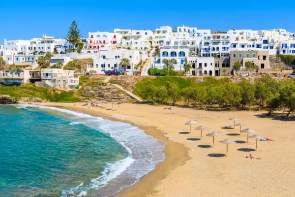 Relax on the sunny beaches of Paros