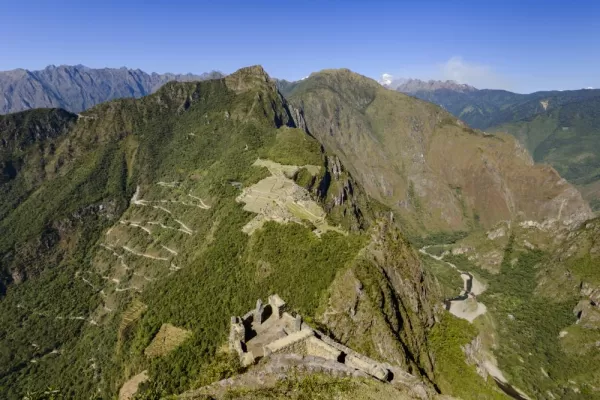 View of Machu Picchu Mountain from Huayna Picchu