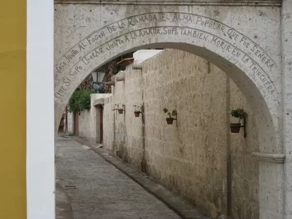 White stones in Arequipa