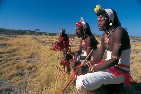 Masai people in the Masai Mara