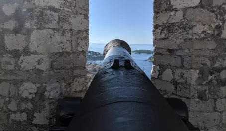 Canons used to protect the Spanish Fortress in Hvar