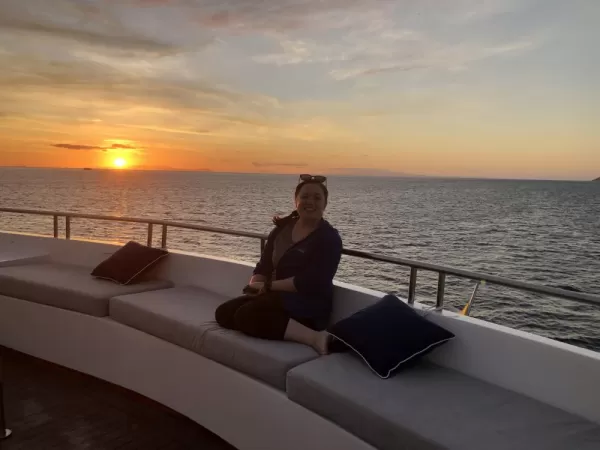 Aboard the Infinity - enjoying spectacular sunsets