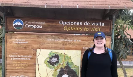 Cotopaxi National Park - our obligatory "national park sign" photo for Dad