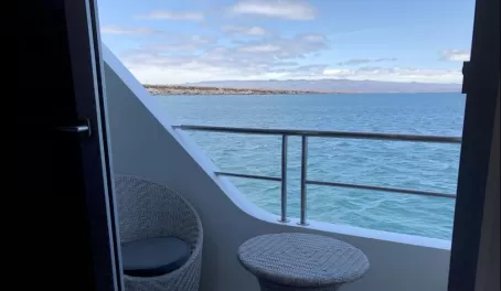 Aboard the Infinity - our private balcony