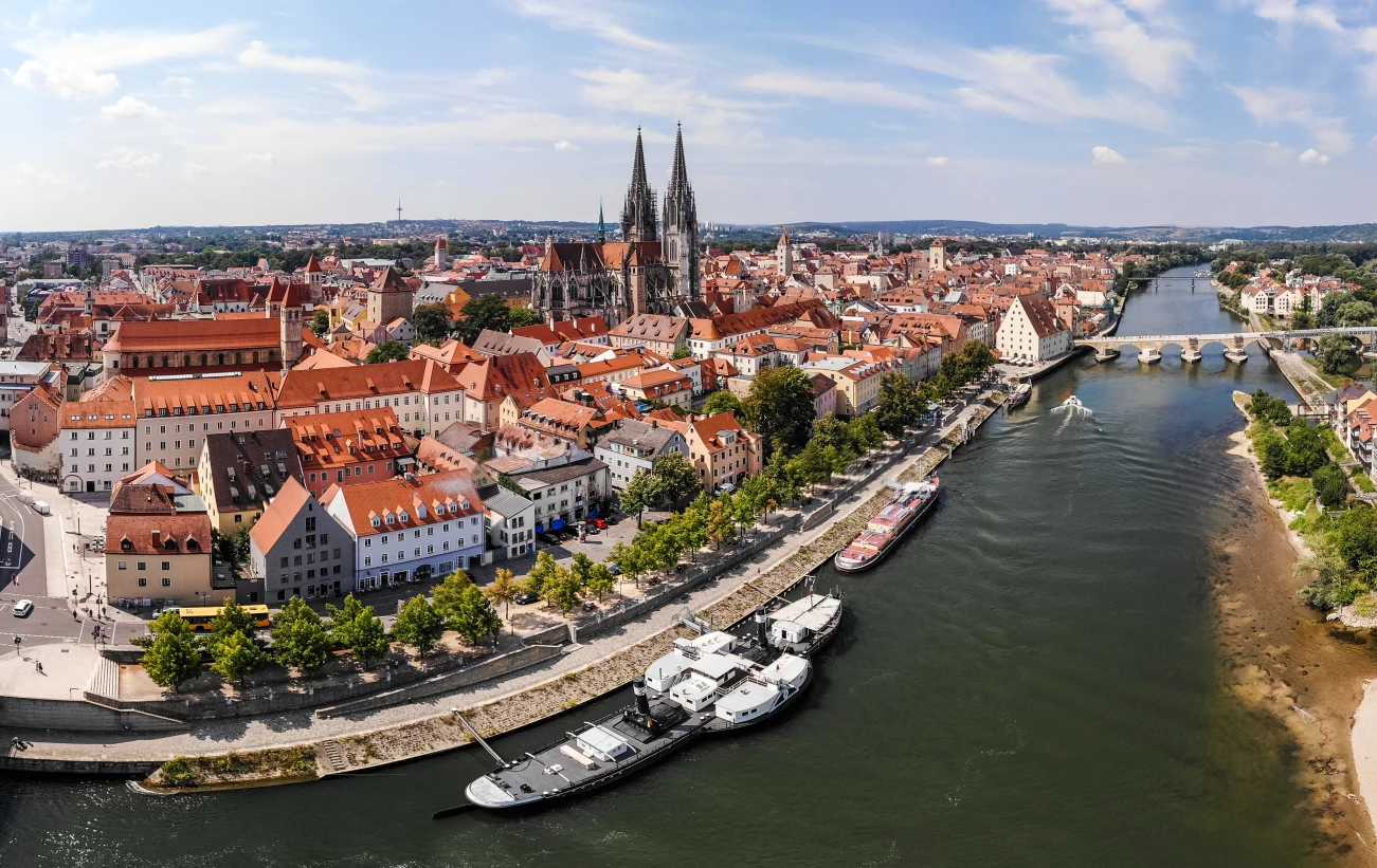 Stop in historic Regensburg on your Danube river cruise