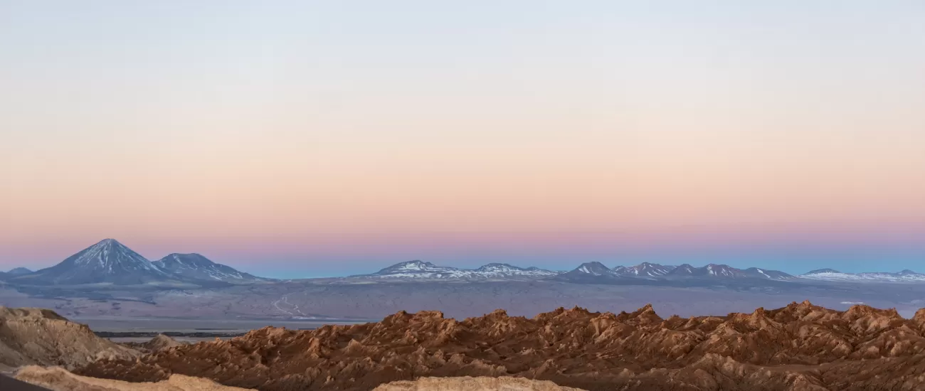 Soft colors over Chile's stunning Atacama desert