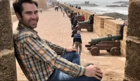 Ian hanging at the ramparts - Essaouira