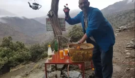 Fresh squeezed orange juice at the top of the Atlas Mountains