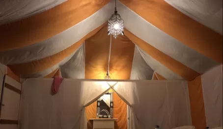 Our tent in the desert