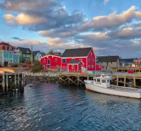Visit quaint fishing villages along the coast of Nova Scotia