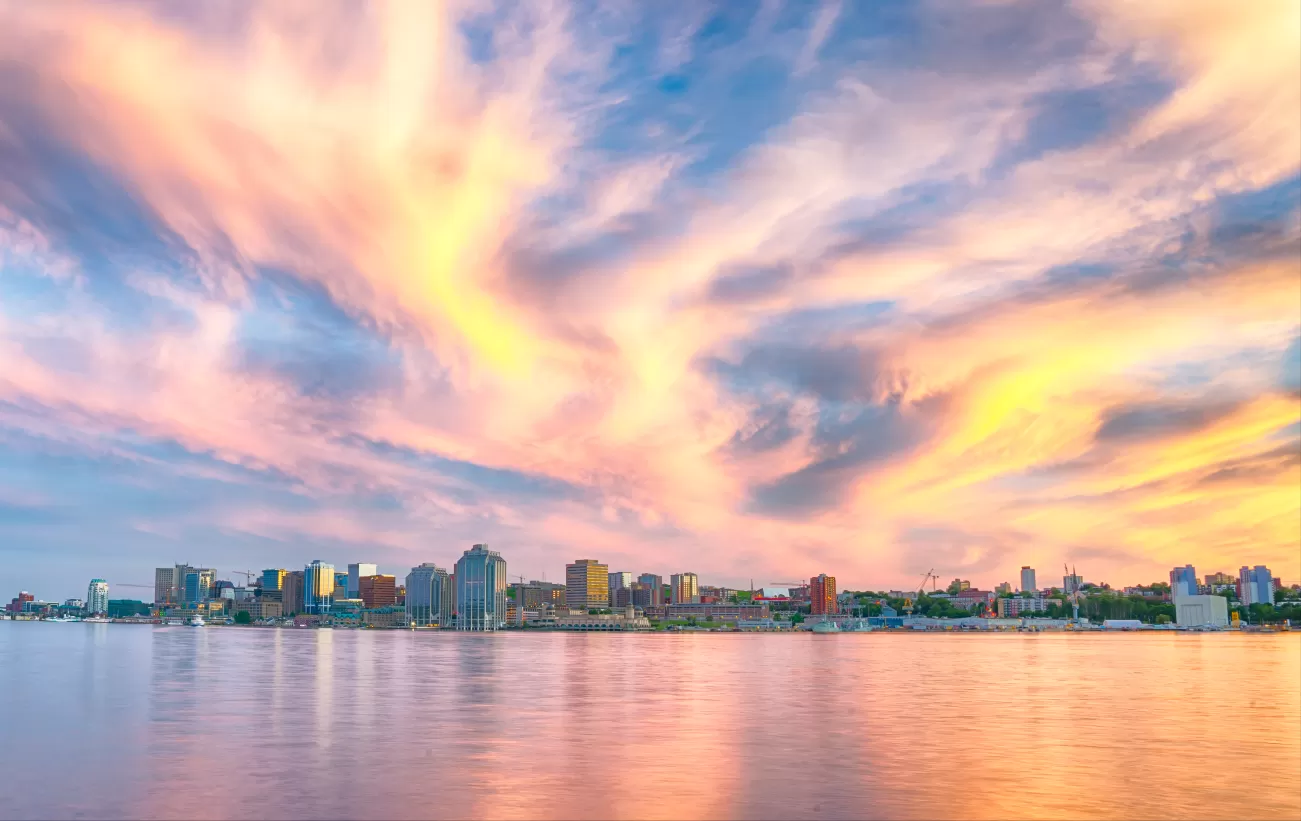 A beautiful sunset over Halifax, Nova Scotia