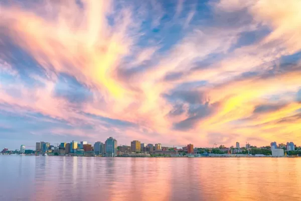 A beautiful sunset over Halifax, Nova Scotia