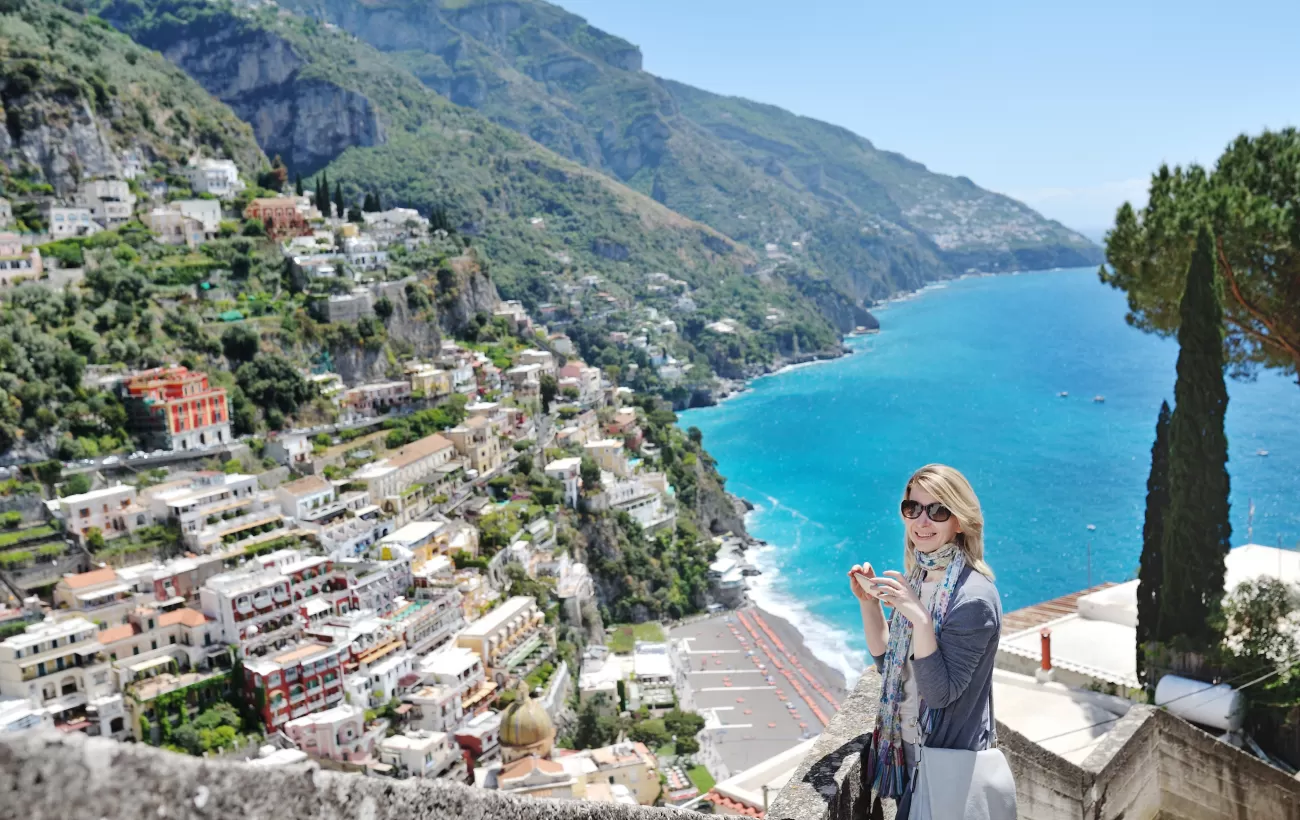 Relaxing on the Amalfi coast of Italy