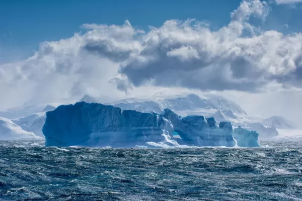 Striking ice formations in Antarctica