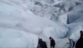 Climbing Onto The Glaciar