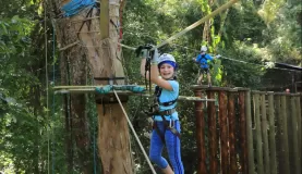 Ropes course in jungle of Puerto Vallarta