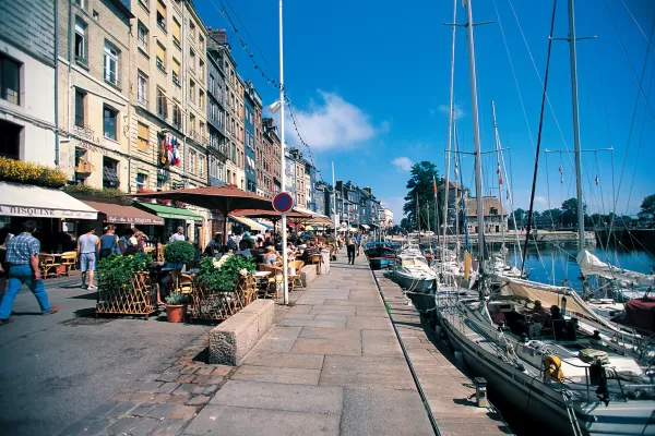 Honfleur port and city streets