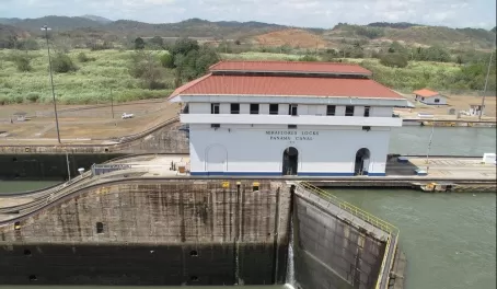 Miraflores Locks in the Panama Canal