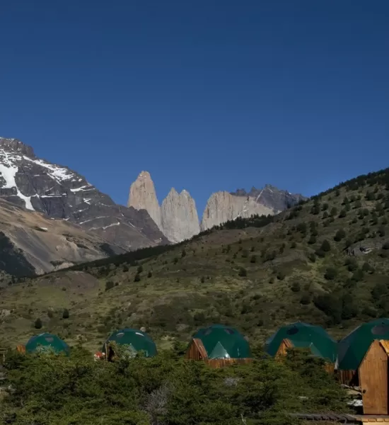 Domes at the foot of the peaks