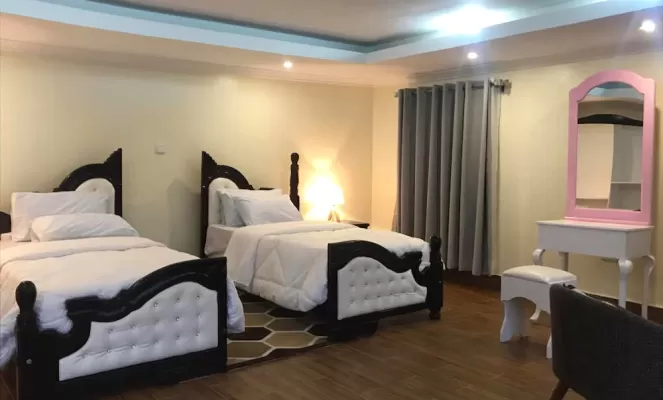 Spacious, clean interiors at Ingagi Park View Lodge