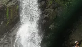 Raft trip waterfall
