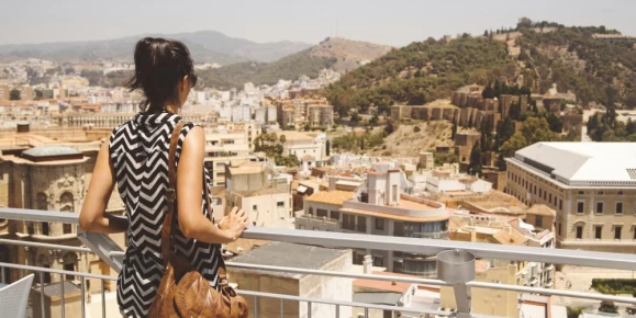 Overlooking sunny Malaga
