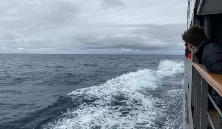 Crossing the Drake Passage, on our way to Antarctica.
