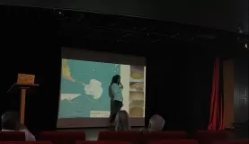 Expedition guides presenting information based on their expertise.