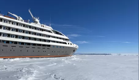 L'Austral parked in fast ice.