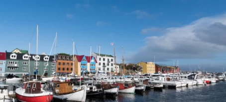Boats in the harbor of Torshavn