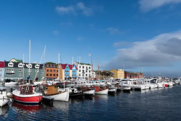 Boats in the harbor of Torshavn