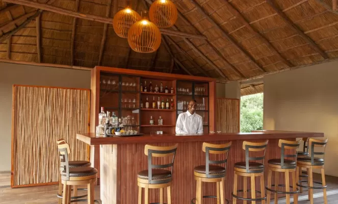 Friendly bar staff at Chikunto Safari Lodge