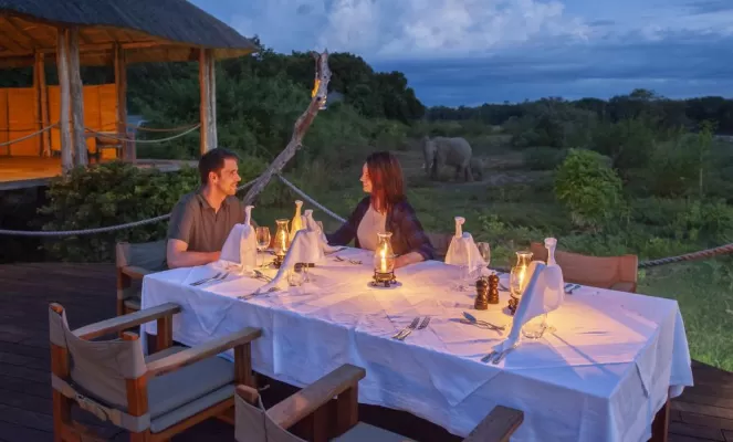 Immerse yourself in nature over a candlelit dinner
