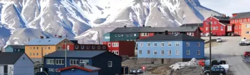 Visit the colorful town of Longyearbyen in the far north