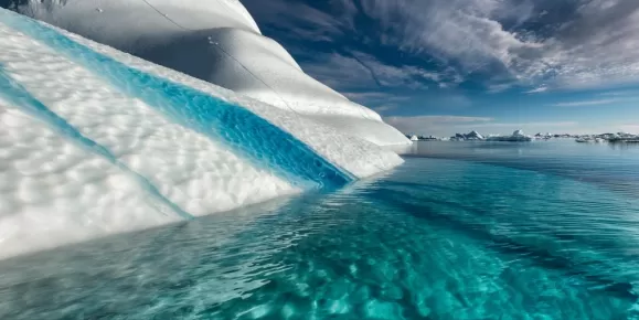 Amazing blue water and ice in Greenland