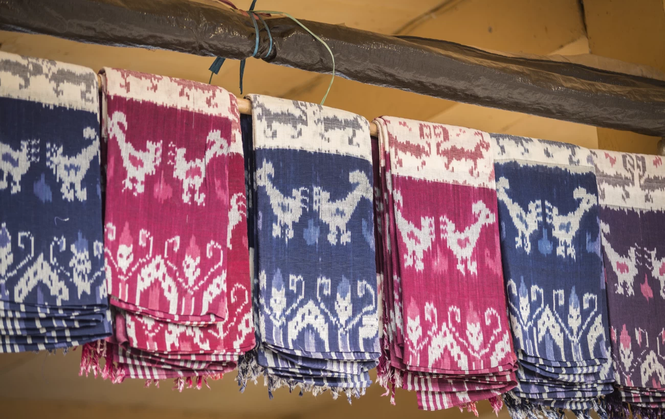 The traditional ikat fabric of Flores