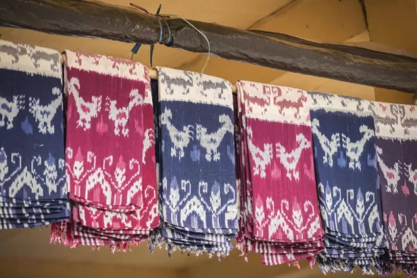 The traditional ikat fabric of Flores