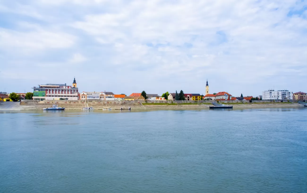 The Danube river at Mohacs, Hungary