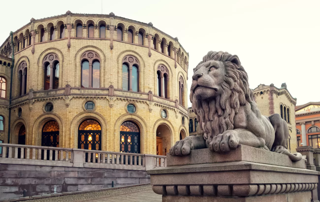 Parliament building in Oslo