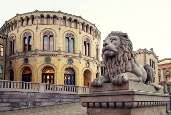 Parliament building in Oslo