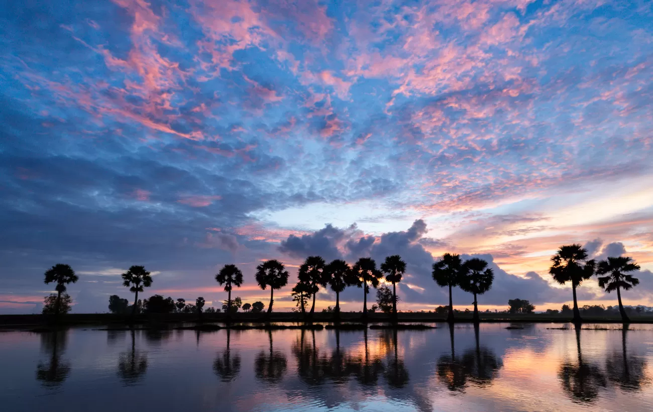 A beautiful sunrise at Chau Doc