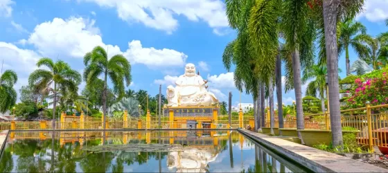 The Vinh Trang Temple in My Tho, Vietnam