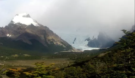 Cerro Solo (peak), Glacier Grande in valley, Fitz Roy area