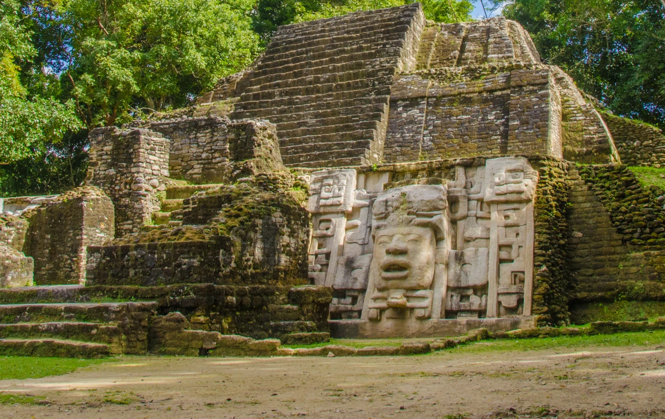 Mayan ruins in the Belize rainforest